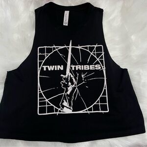 Twin Tribes Band Tour Crop Top, M